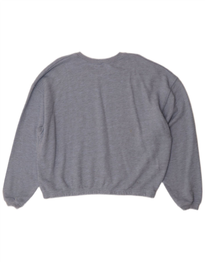 American Vintage Mujer Sudadera Jumper UK 16 Grande Azul Clásico