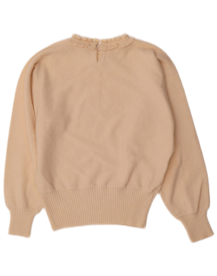Dama - Jersey para mujer con cuello barco IT 46 Large Off White Angora