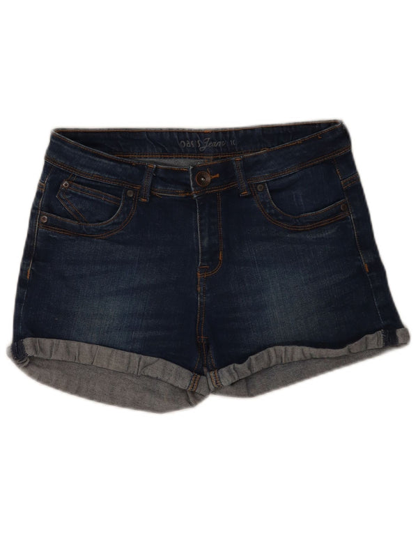 Oasis Pantalones cortos vaqueros para mujer UK 10 Small W28 Azul marino Algodón