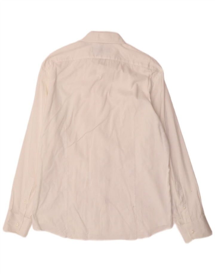 Camisa Trussardi Hombre Talla 17 XL Algodón Blanco