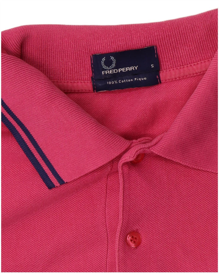 FRED PERRY Polo para hombre pequeño algodón rosa