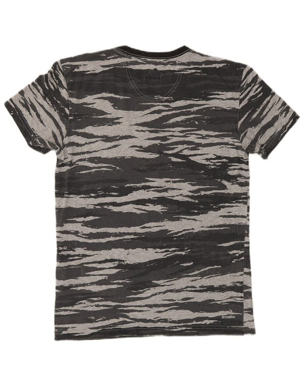 ADIDAS Mens Climalite Graphic Camiseta Top Pequeño Gris Camuflaje Algodón