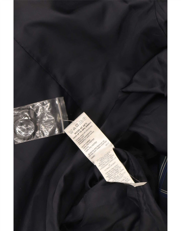 Marks & Spencer Gabardina para mujer UK 10 Small Azul marino Cuadros Poliéster