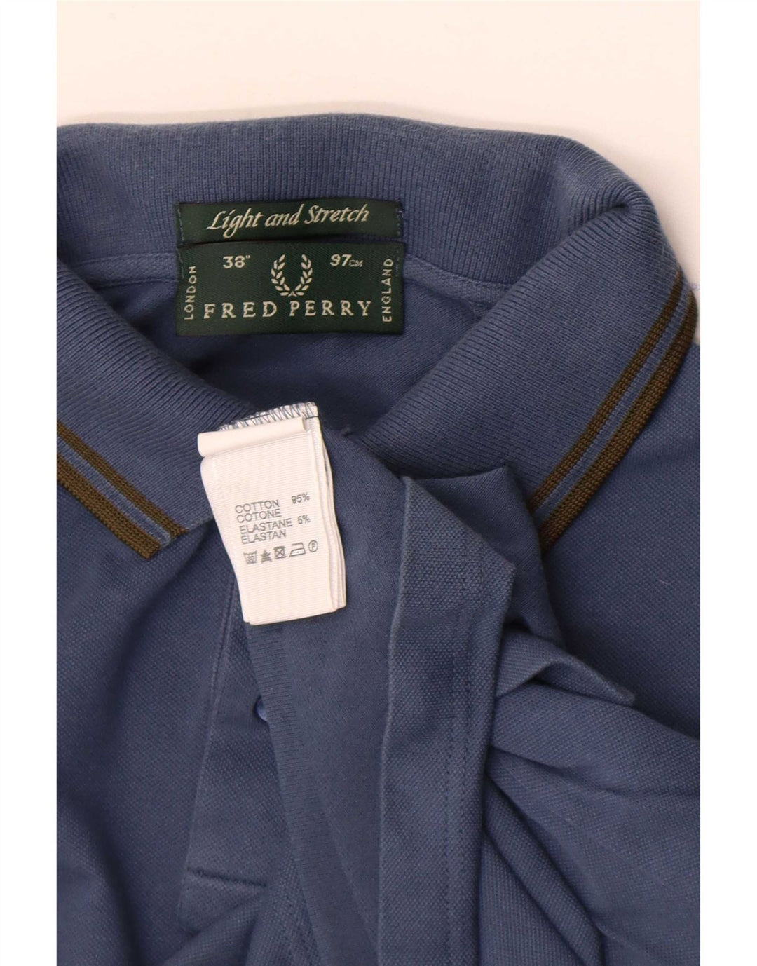 Fred Perry Polo De Manga Larga Ligero Y Elástico Para Hombre Pequeño Azul Marino