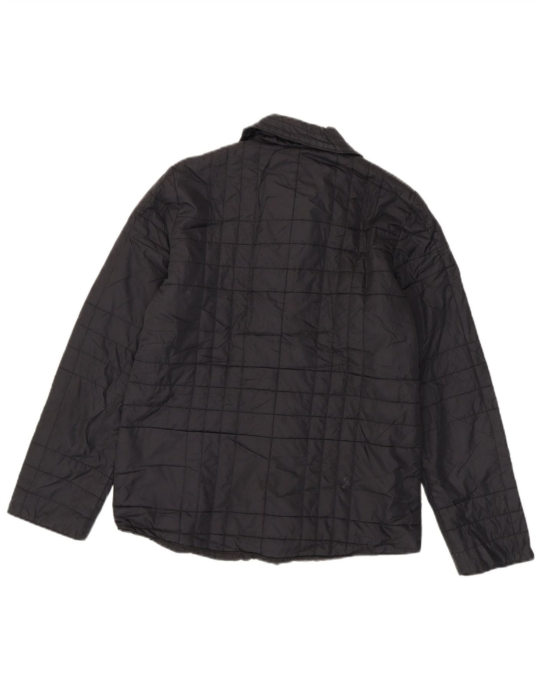 EDDIE BAUER Chaqueta acolchada para mujer UK 10 Small Black Nylon