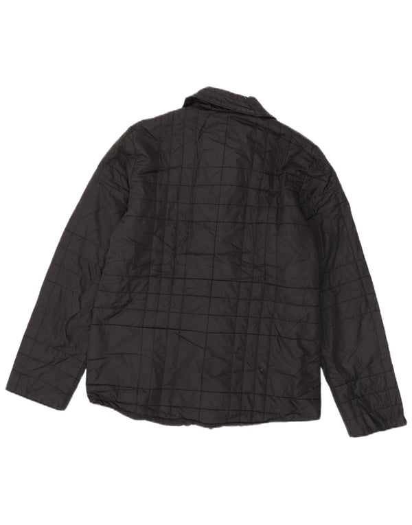 EDDIE BAUER Chaqueta acolchada para mujer UK 10 Small Black Nylon