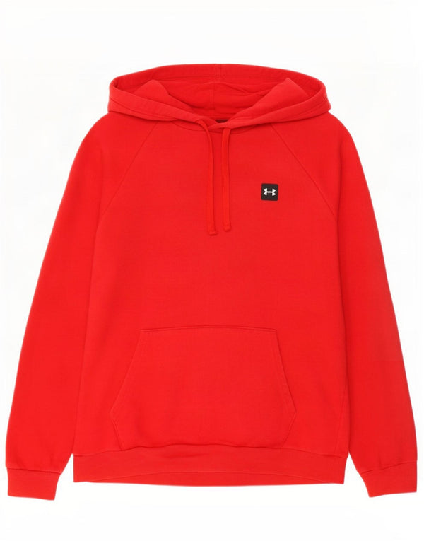 Under Armour Jersey con capucha holgado para hombre, talla grande, algodón rojo