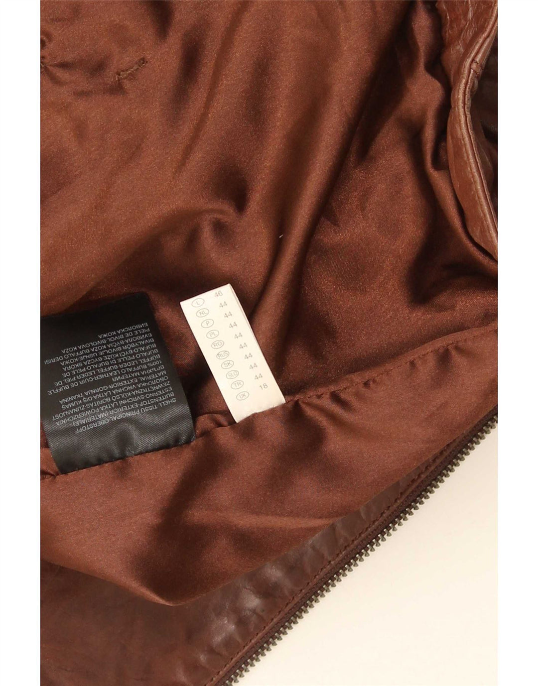 C & A Chaqueta de cuero para mujer UK 40 XL Marrón