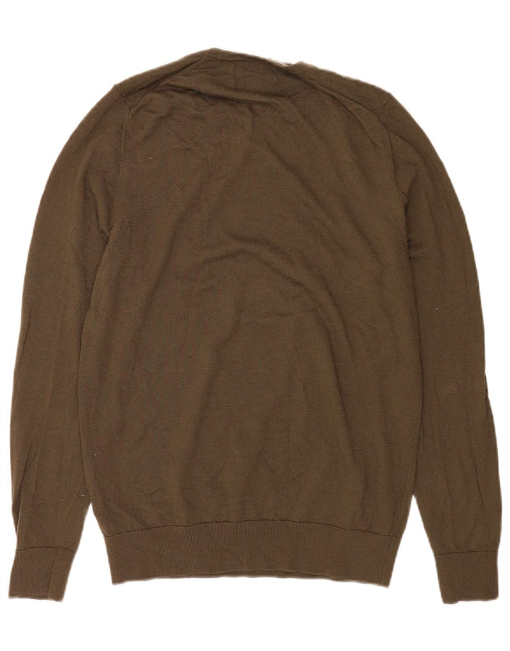 Marks & Spencer Suéter tipo jersey con cuello redondo para mujer UK 14 Medium Khaki