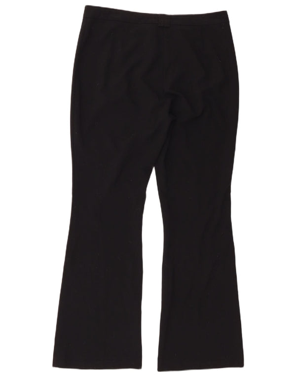 Marks & Spencer Pantalones de traje con corte de bota para mujer UK 12 Medium W32 L30 Negro