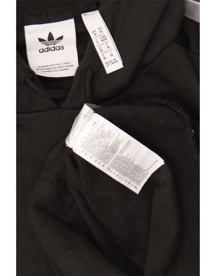 Adidas Hombre Sudadera Con Capucha Gráfica Jersey Mediano Negro Colorblock Poliéster