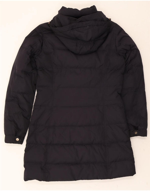 TOMMY HILFIGER Womens Hooded Padded Coat UK 16 Large Navy Blue Polyester