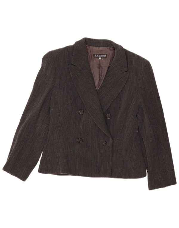 Giorgio Armani Chaqueta Blazer para Mujer IT 42 Rayas Gris Medio