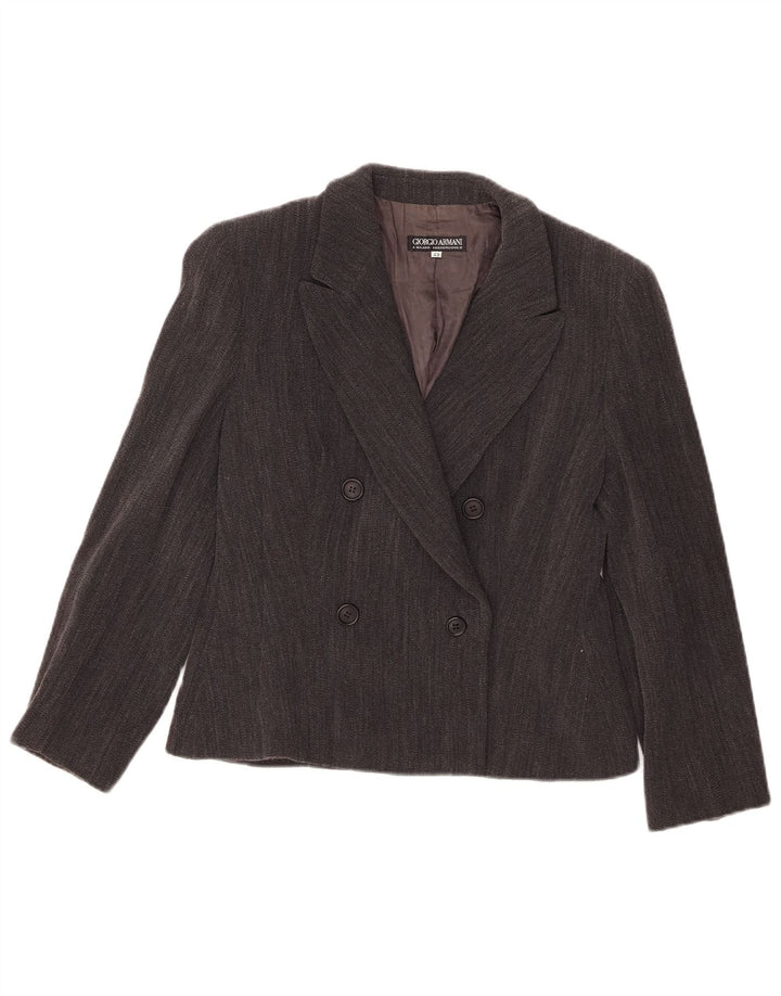 Giorgio Armani Chaqueta Blazer para Mujer IT 42 Rayas Gris Medio