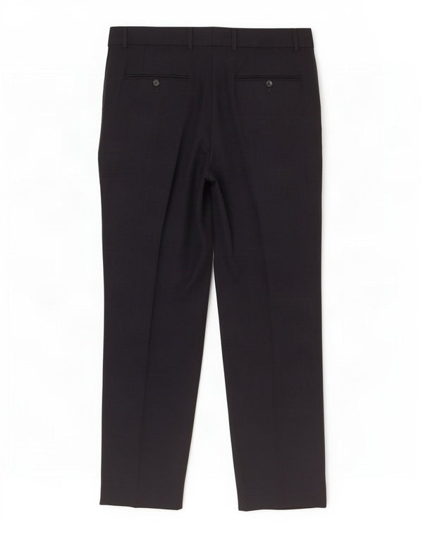 Zara Pantalón de traje recto para hombre EU 44 Large W34 L29 Azul marino Poliéster