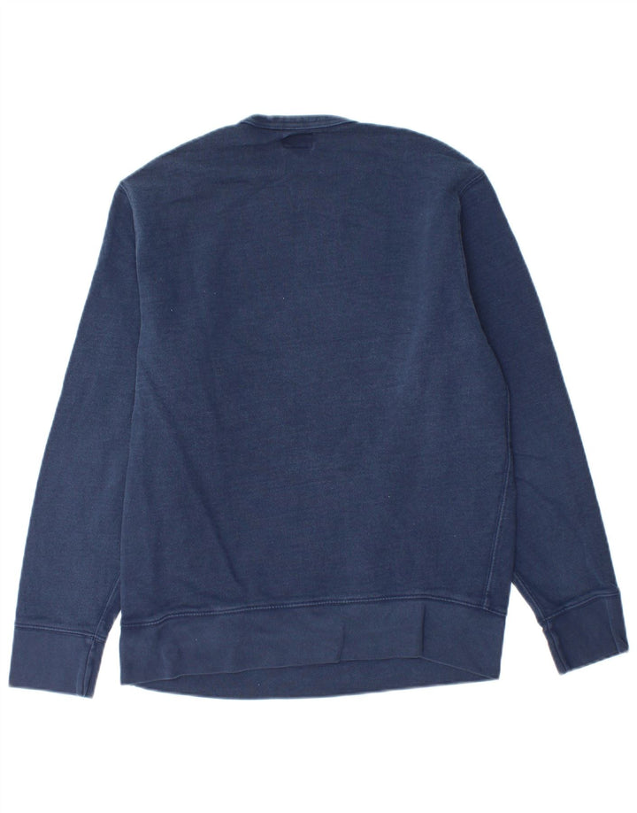 LEVI'S Mens Graphic Sudadera Jumper Pequeño Azul Marino Algodón