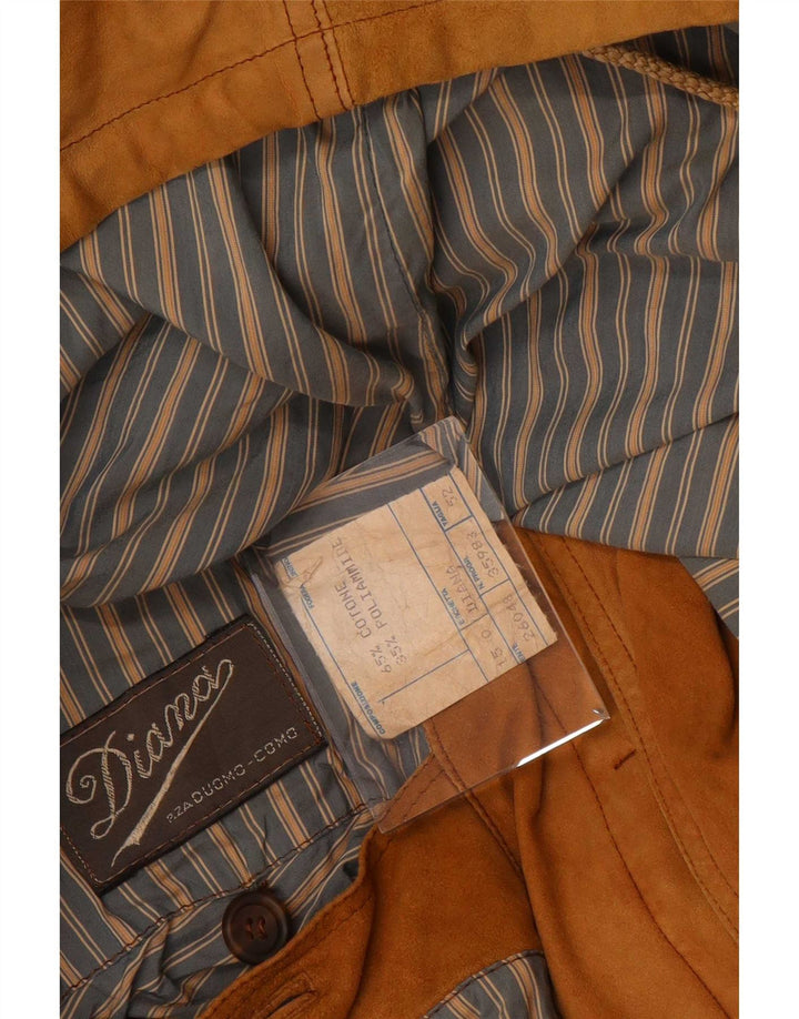 Diana Chaqueta utilitaria de ante para hombre IT 52 XL Cuero beige