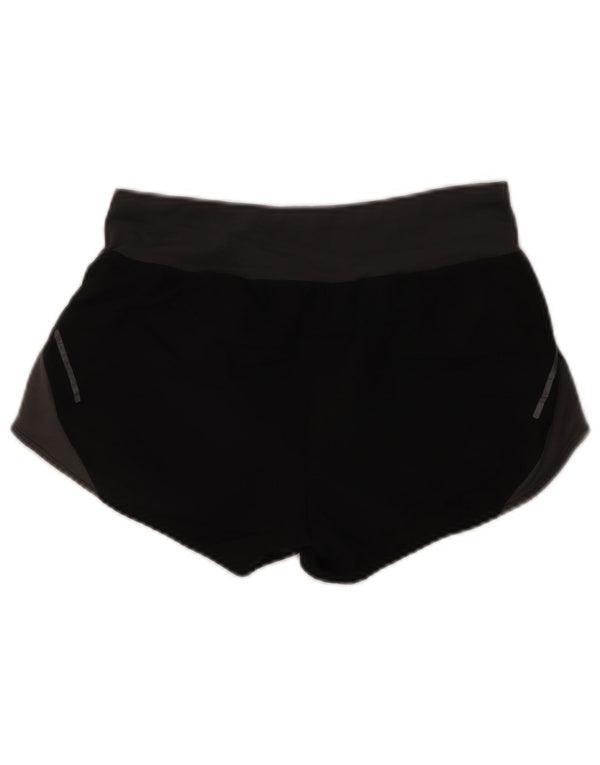 Adidas Pantalones cortos deportivos para correr para mujer UK 10 Small Black Colourblock Poliéster