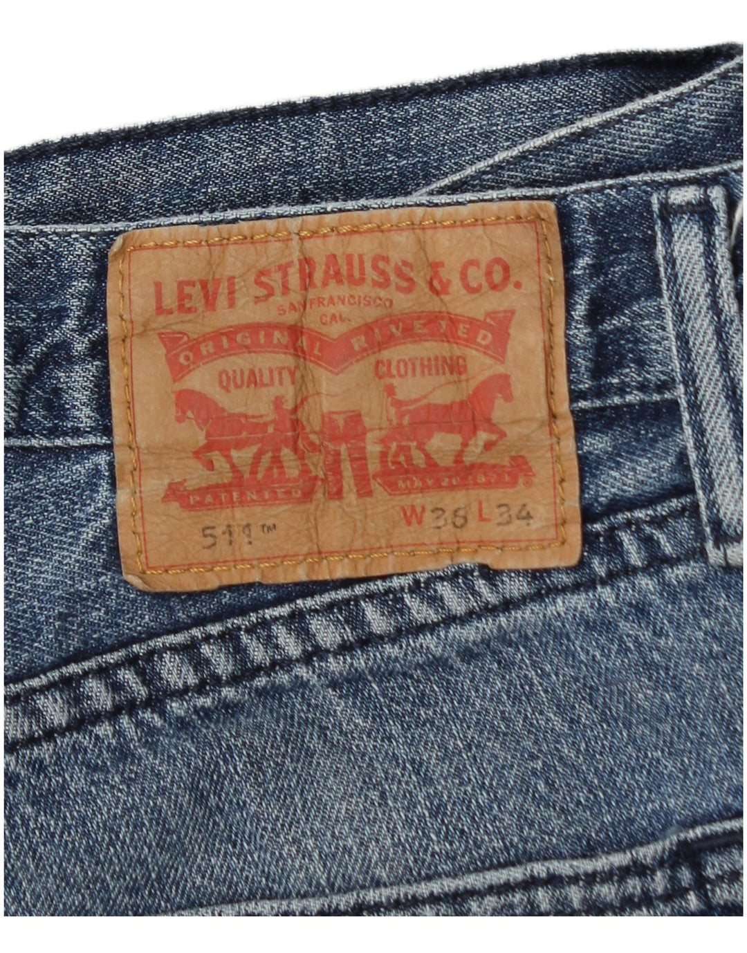 Levi's Hombre 511 Slim Jeans W36 L34 Algodón Azul