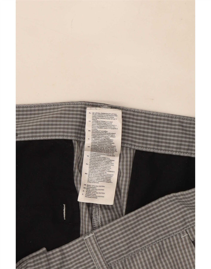 Pantalón chino recto Adidas para hombre W32 L30 Poliéster a cuadros gris