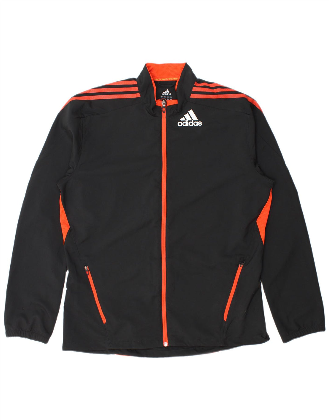 Adidas Mens Climalite Chándal Top Chaqueta Grande Negro Colorblock