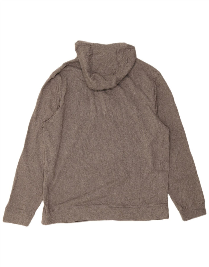 IZOD - Sudadera con capucha para hombre, diseño de agua salada, poliéster gris grande