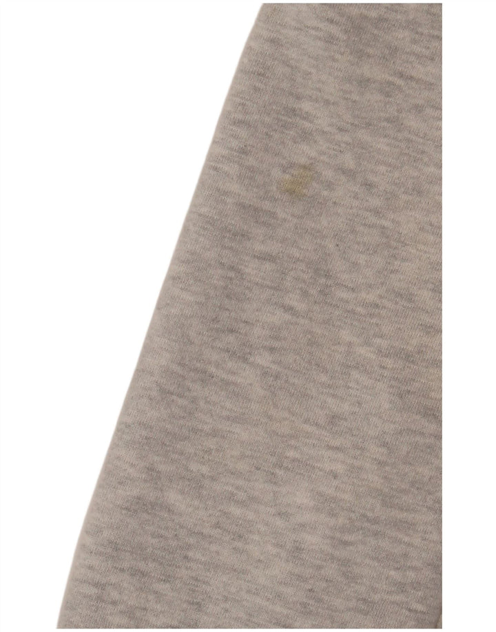 SUPERDRY Suéter con capucha y cremallera gráfica para hombre de algodón moteado gris pequeño