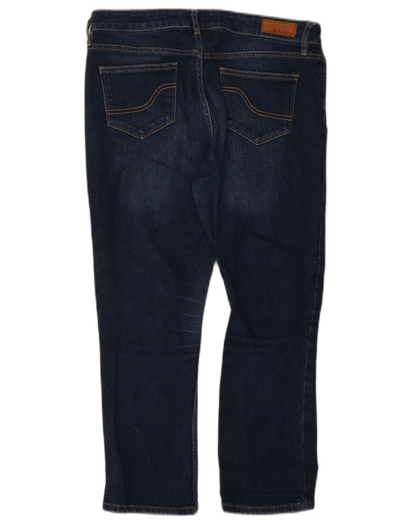 Vaqueros recortados para mujer Fat Face UK 12 Medium W30 L23 Azul marino Algodón