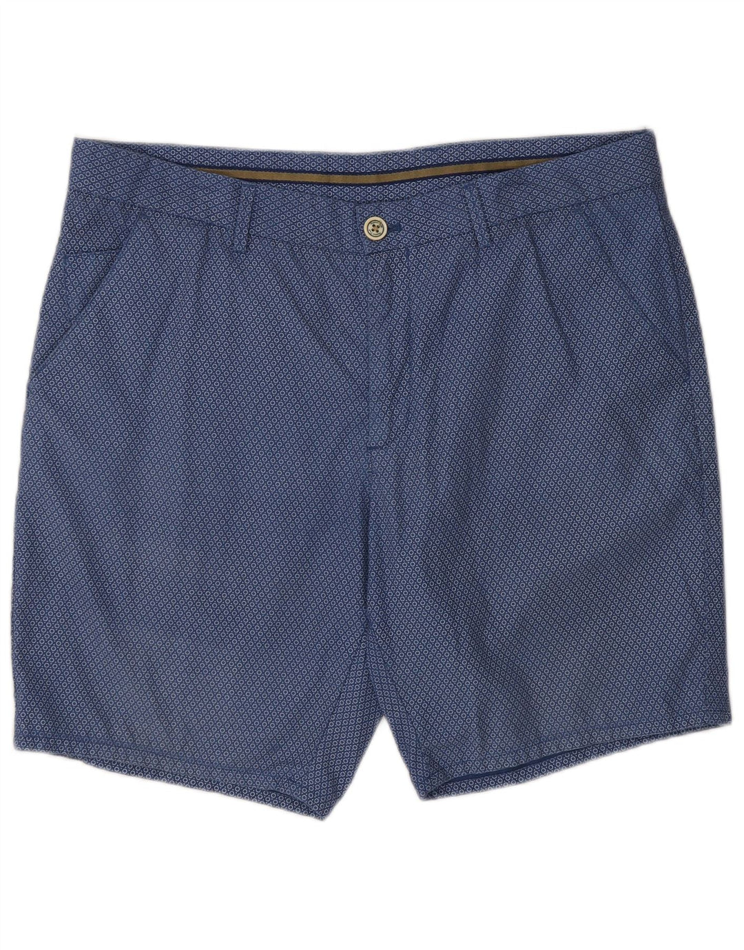 Massimo Dutti Pantalones cortos chinos para hombre EU 44 Large W34 Azul marino manchado