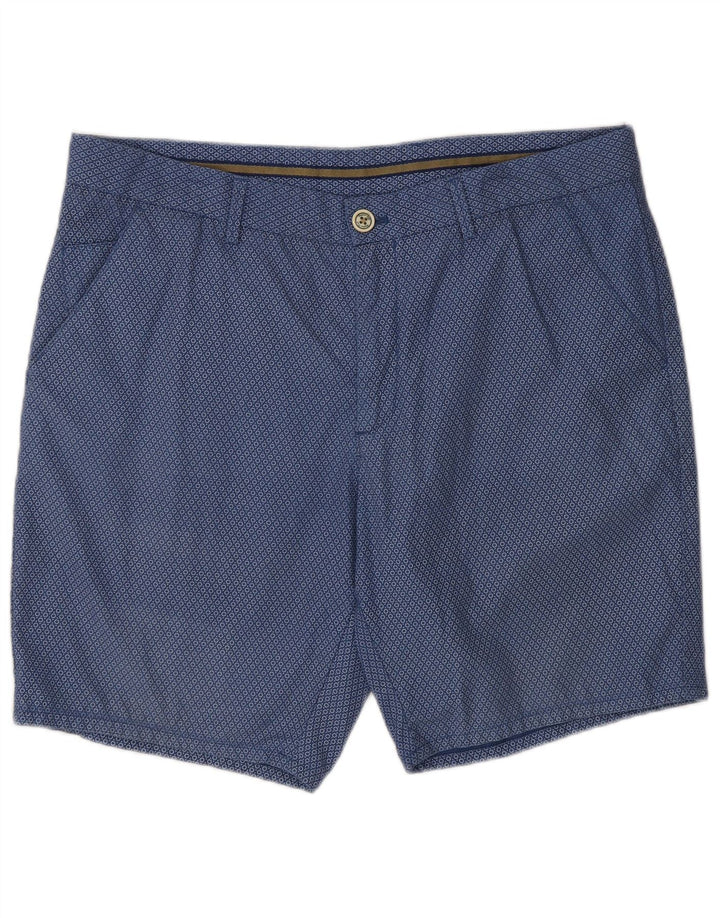 Massimo Dutti Pantalones cortos chinos para hombre EU 44 Large W34 Azul marino manchado