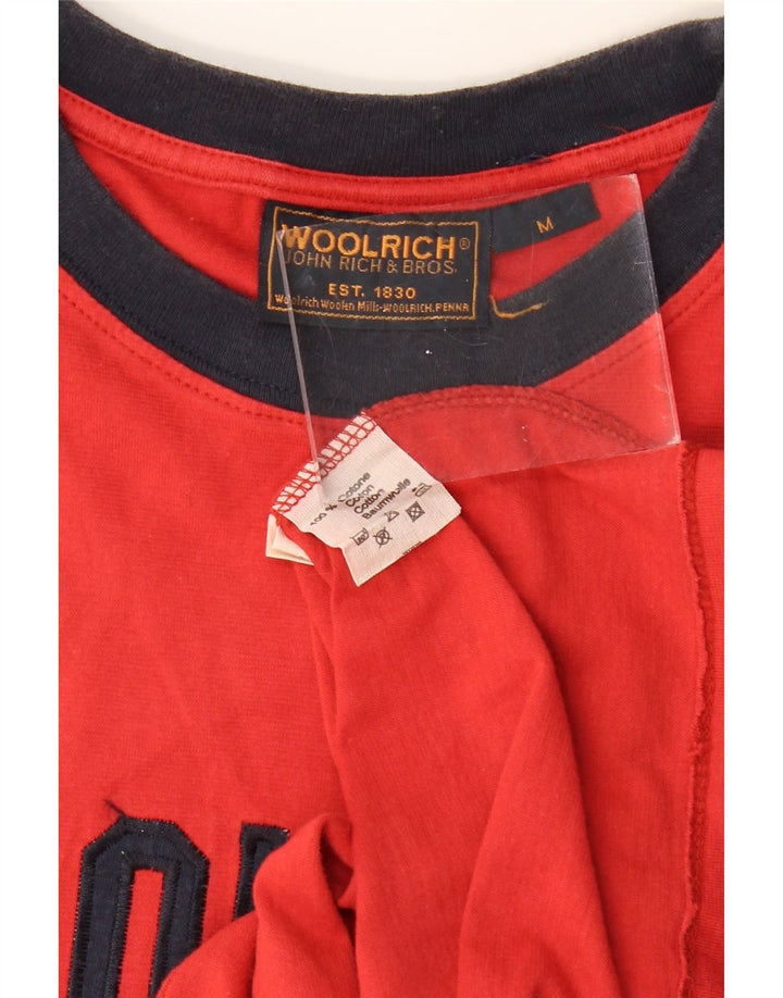 WOOLRICH Camiseta gráfica para hombre Top Medium Red Cotton