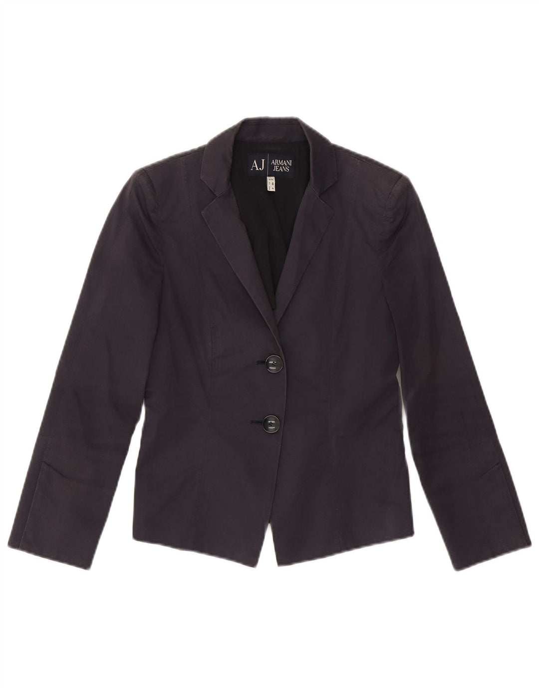 ARMANI Chaqueta tipo blazer corta con 2 botones para mujer US 4 Small Azul marino Algodón