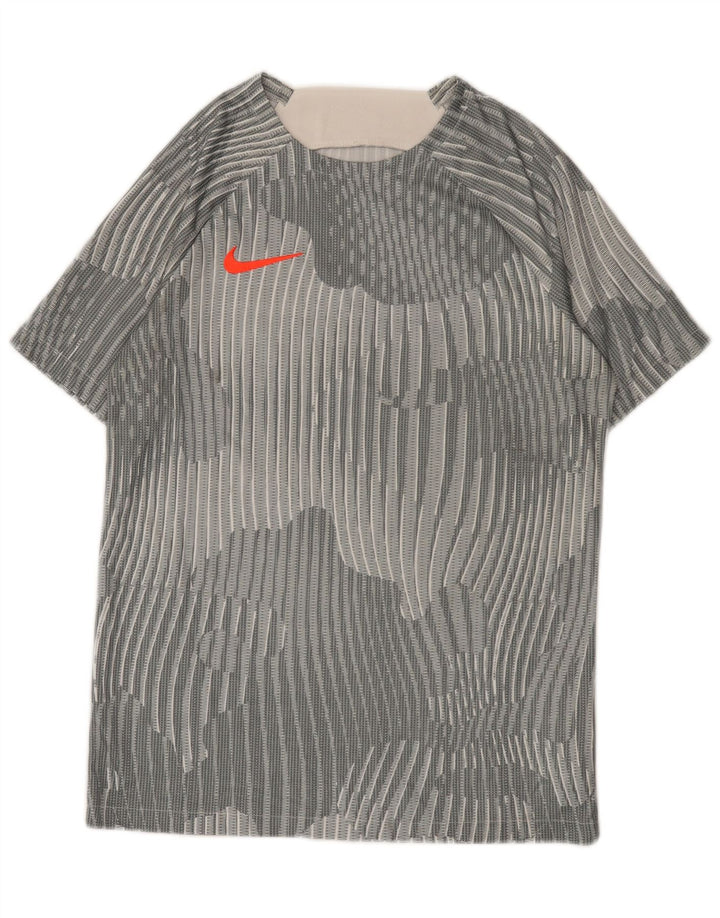 Camiseta Nike Hombre Top Gris Medio Rayas Poliéster