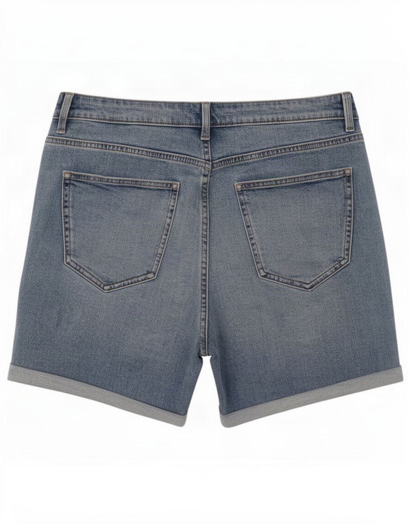 Marks & Spencer Pantalones cortos vaqueros Boyfriend para mujer UK 12 Medium W32 Algodón azul