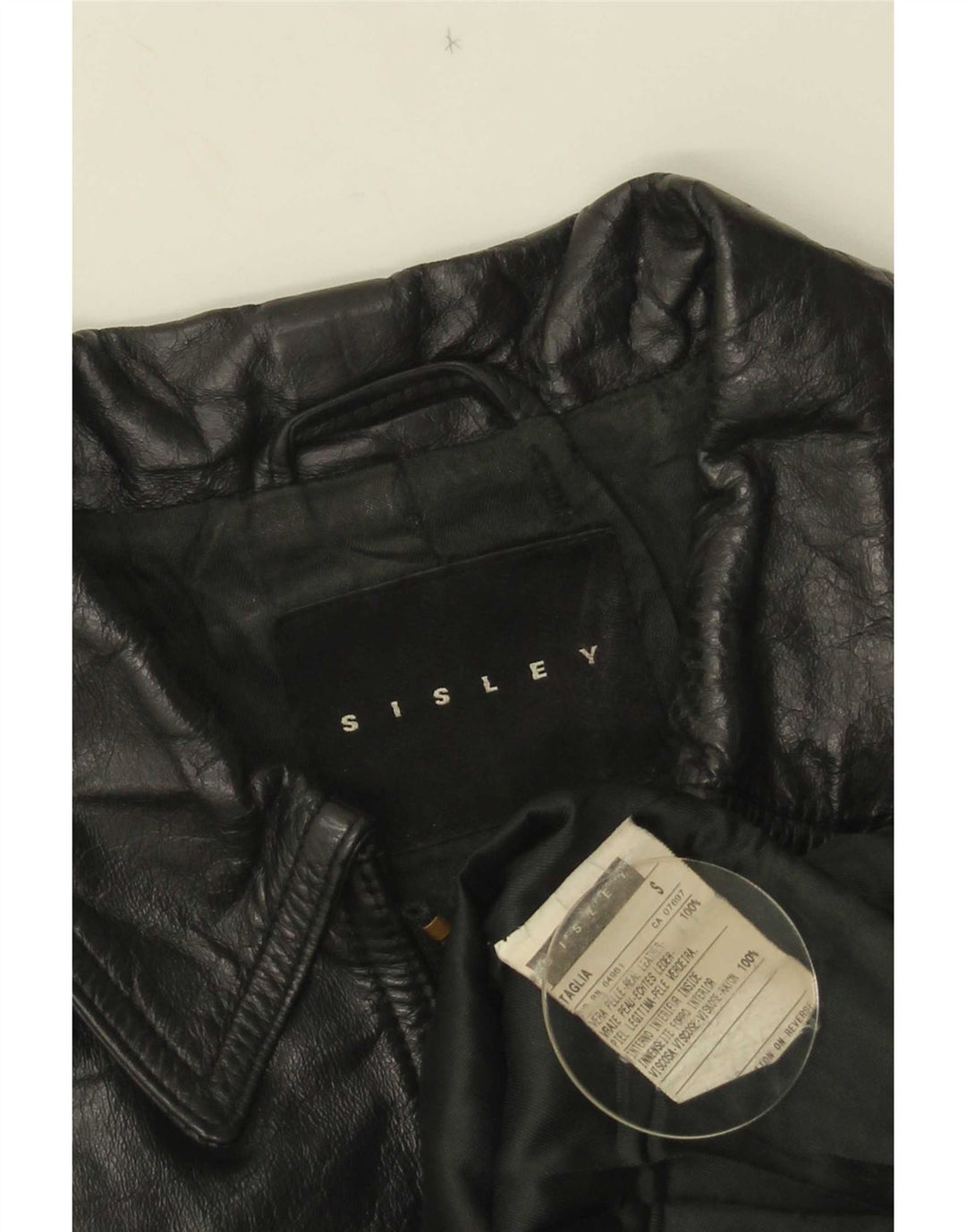 Chaqueta de Cuero para Mujer Sisley Reino Unido 10 Pequeña Negra
