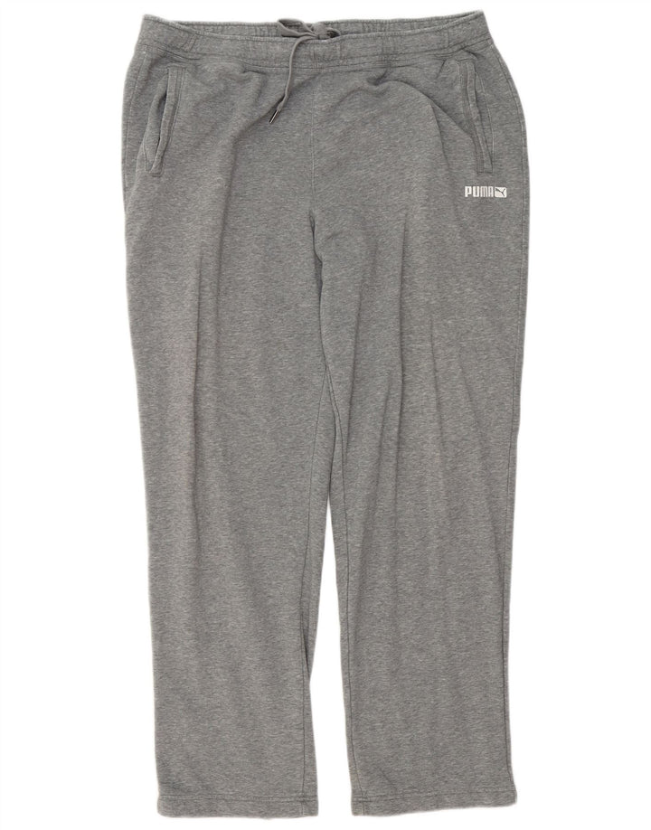 Puma - Pantalón de chándal para hombre, talla 2XL, algodón moteado gris