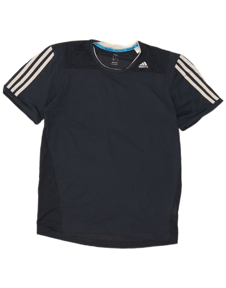 Adidas Mens Climacool Camiseta Top Pequeño Azul Marino Poliéster