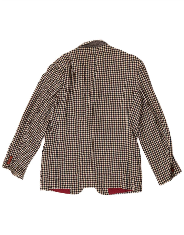 Brooksfield Chaqueta tipo blazer de 2 botones para hombre UK 38 Medium Multicolor Gingham