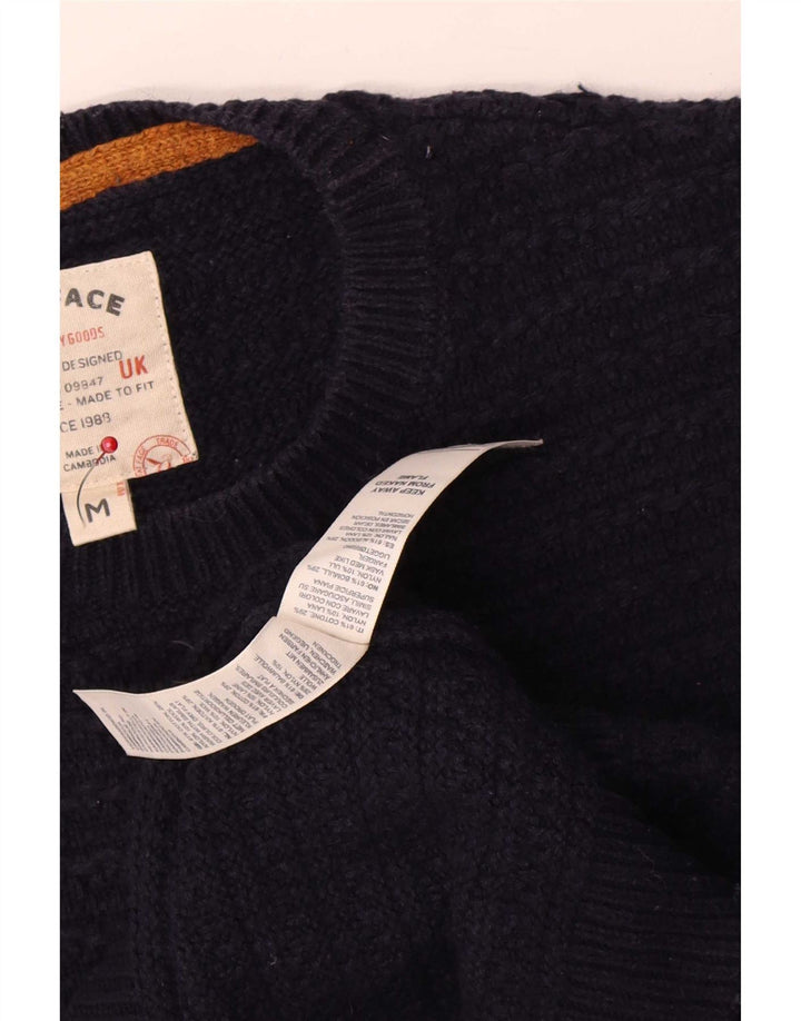 Jersey de punto con cuello redondo para hombre de Fat Face Algodón azul marino mediano