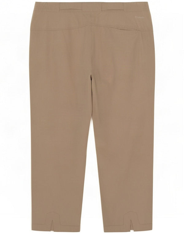 Pantalones capri holgados Columbia para mujer Medium W30 L21 Beige Silk