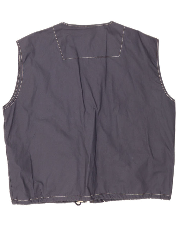 America Mens Utility Gilet IT 52 XL Azul Marino Algodón