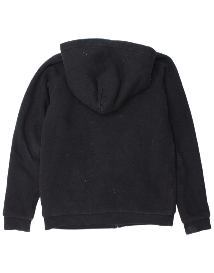 JACK WILLS Suéter con capucha y cremallera Sherpa gráfica para mujer UK 10 Small Black
