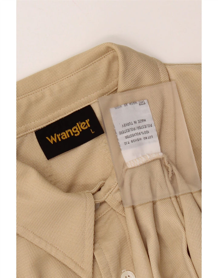 Wrangler Camisa Manga Corta Hombre Poliéster Beige Grande