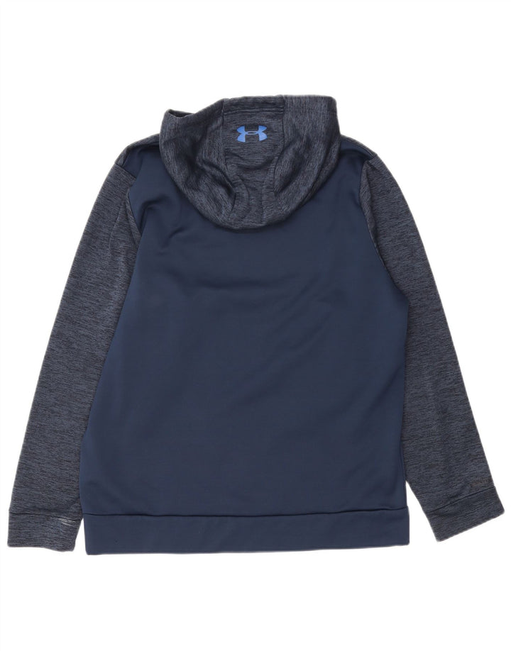 Under Armour Cold Gear Sudadera con capucha para hombre, jersey mediano con moteado en azul marino