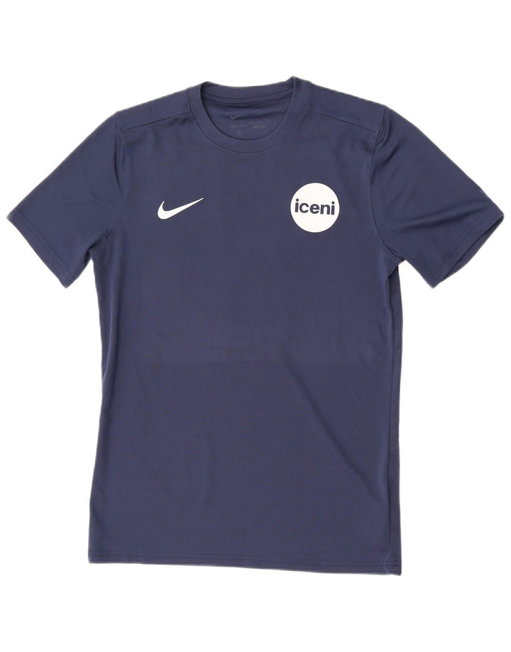 Camiseta Nike Dri Fit Graphic para hombre Top medio azul marino Poliéster