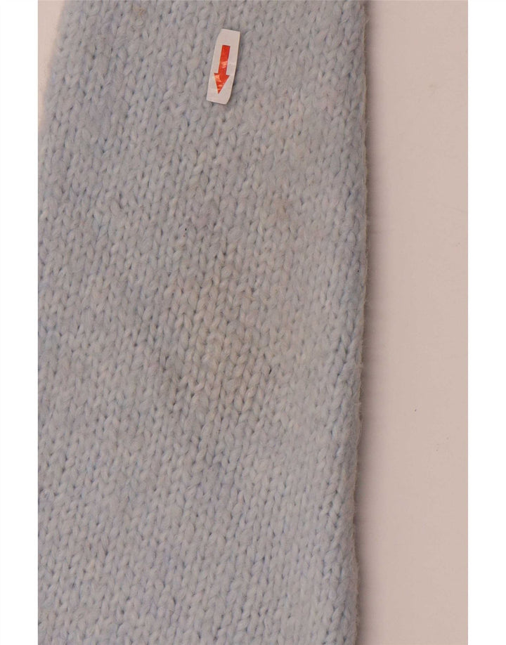 Zara Mujer Jersey De Cuello Redondo De Gran Tamaño UK 44 Acrílico Azul Medio
