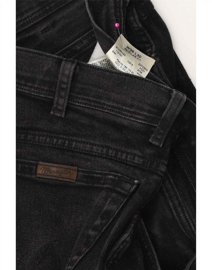 Wrangler Vaqueros rectos para hombre W36 L30 Algodón negro