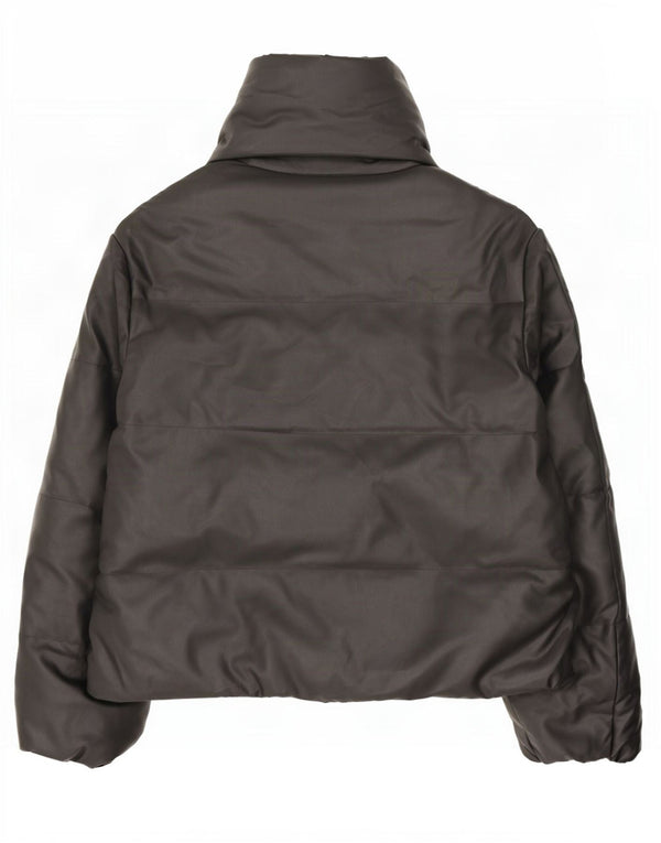 Zara Mujer Crop Chaqueta Acolchada Extragrande UK 6 XS Poliéster Negro