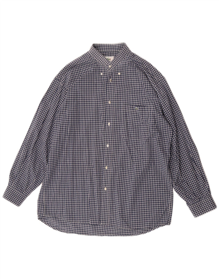 Camisa Lacoste Hombre Talla 41 Grande Azul Marino Vichy