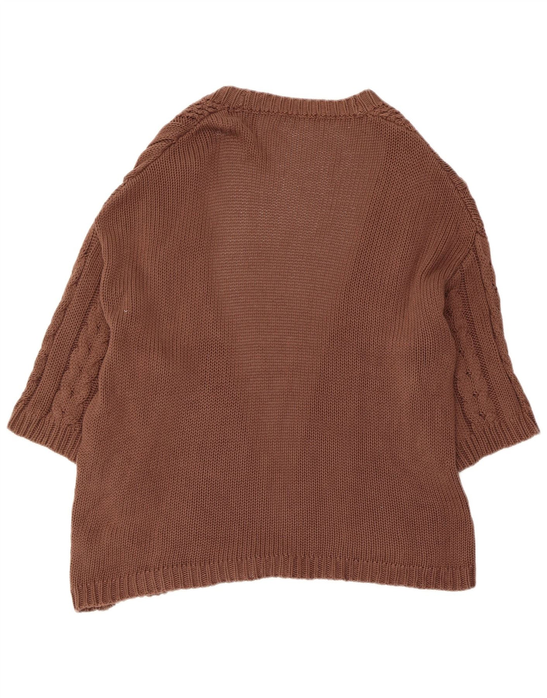 Marks & Spencer Suéter tipo cárdigan de manga 3/4 para mujer UK 44 Marrón medio